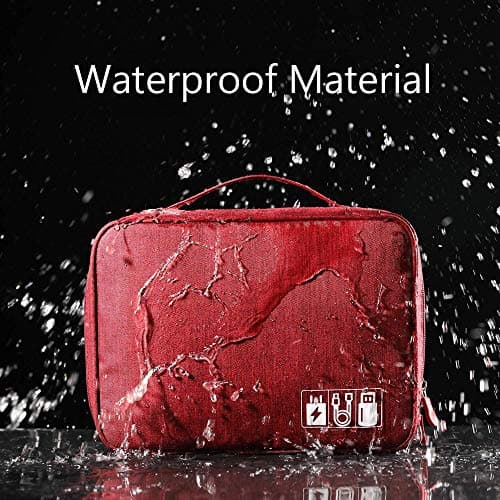Kaxich Electronics Accessories Bag Travel Gadget Bags Portable Cable Organizer Case Waterproof Universal for Adapters Memory Cards, USB Cables — view 2