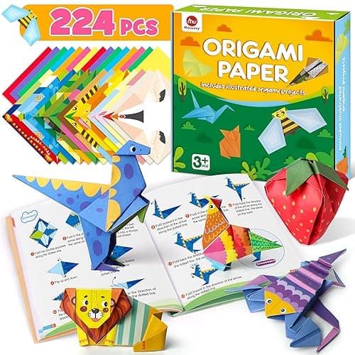 Mocoosy 224 Sheets Origami Kit for Kids Age 5-12, 72 Patterns Origami Paper