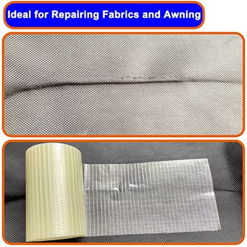KAIHENG 39FT RV Awning Repair Tape, Canvas Patch Kit, Tent Sail Tape, Outdoor Waterproof Repair Tape, for Boat Covers, Canopy, Tear, Tarp, Tent Repair — view 3