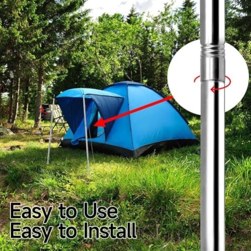 SANLIKE Stainless Steel Tent Poles Portable Tent tarps for Camping Hiking — view 6