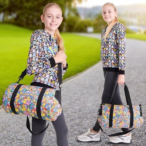 Pokemon Travel Bag for Kids Gym Bag Overnight Pikachu Sports Football Kit Holdall Bag Hand Luggage Bag Gifts for Boys (Multicolour) — view 2