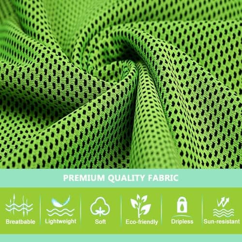 VAKKI Cooling Towel, Ice Cold Sports Sweat Towels for Instant Relief Perfect Coolings Scarf Neck,Forehead, Wristband, Bandana, Stay Cool from Over Heating During All Kinds of Sport and Exercise — view 2