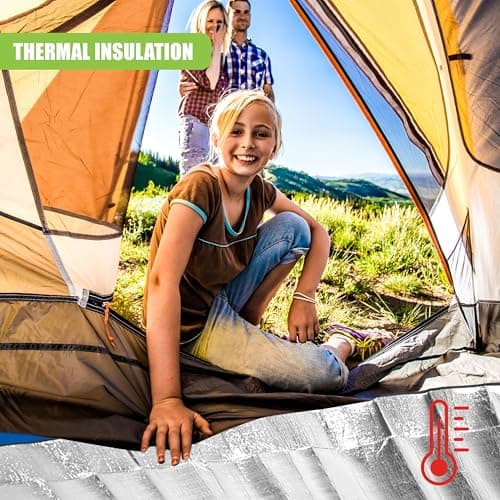 GEEZY Foil Camping Mat with Foam – Lightweight, Foldable & Portable Thermal Sleeping Pad with Buckles – Aluminium Camping Roll Mat for Trekking, Hiking, Picnics & Beach Trips — view 4