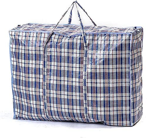 VIROSA EXTRA LARGE Strong and Durable Laundry Bags | PACK of 3 | 80cm x 60cm | Ideal for Laundry/Moving House/Shopping/Storage | Reusable Store Zip Bag, Red, Black, Blue — view 4