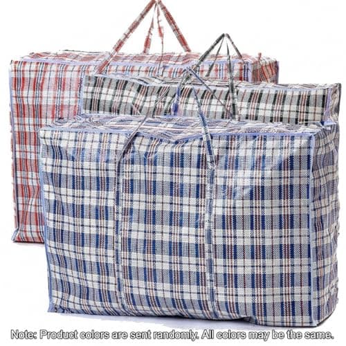 VIROSA EXTRA LARGE Strong and Durable Laundry Bags | PACK of 3 | 80cm x 60cm | Ideal for Laundry/Moving House/Shopping/Storage | Reusable Store Zip Bag, Red, Black, Blue — view 2