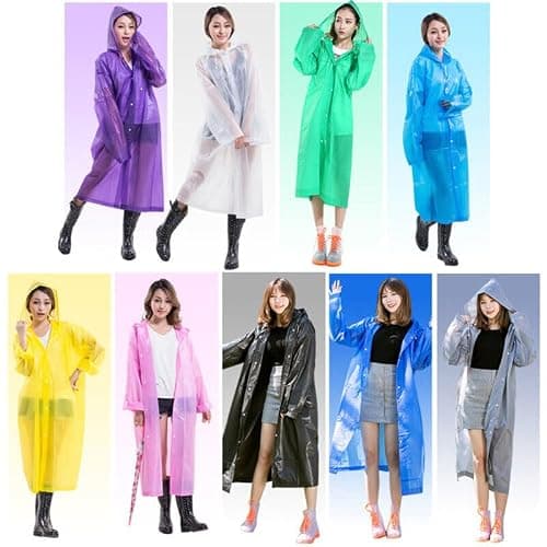 Boolavard Unisex Adults Rain Poncho, lightweight, reusable, and packable on the go rain protection (UK, Alpha, One Size, Regular, Regular, Black) — view 3