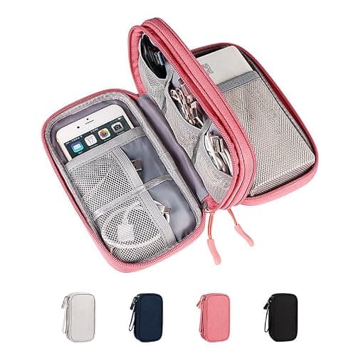 VALINK Electronics Accessories Travel Bag Tech Organizer Splashproof, Electronics Travel Organizer for Power Adapter Charger Cables Navy Blue — view 2