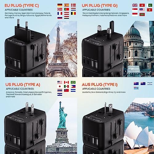 Bigfish Universal Travel Adapter, Travel Plug Adapter Worldwide — view 3