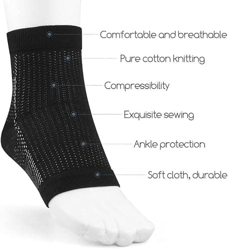 PEDIMEND Plantar Fasciitis Foot Socks. Best Compression Sleeve for Ankle Arch & Heel Achilles Tendon Supports Brace. Men and Women Night Splint Pain Relief L/XL (UK 8-12 PACK OF 2) — view 4