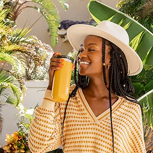 WACACO Octaroma Grande Vacuum Insulated Coffee Mug, Double-Wall Stainless Steel Travel Tumbler with Drinking Lid, 15 fl oz (435ml), Yellow — view 4