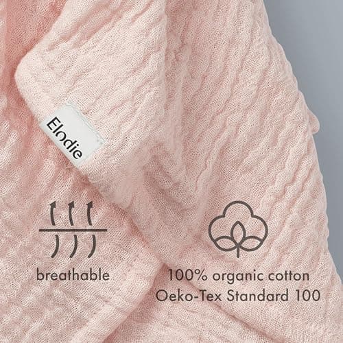 Elodie Details cozy Baby Comforter Cuddle Blanket Blinkie, essentials for Infant Babies and Toddlers, Newborn Gifts for Birthday Baby Shower in 100% Oeko-Tex Extra Soft Organic Cotton - Pink — view 3
