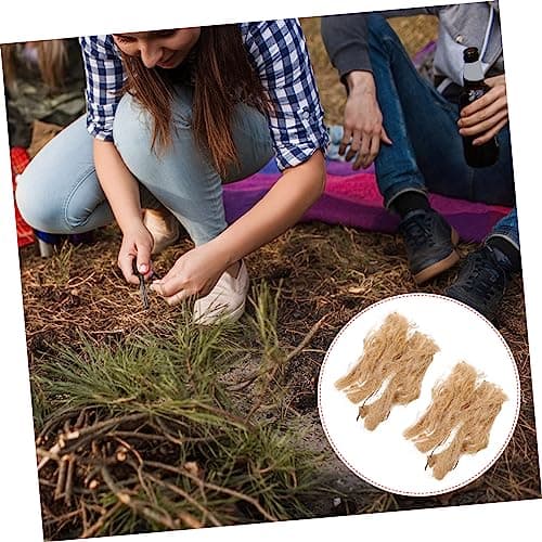Anneome 6packs Outdoor Survival Fire Starter Tool Camping Accessories Fire Jute Silk for Travel and Backpacking Essentials — view 6
