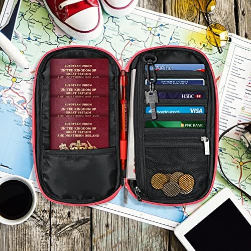 Vinsani Passport Holder Travel Wallet, RFID Blocking Document Organiser — view 2