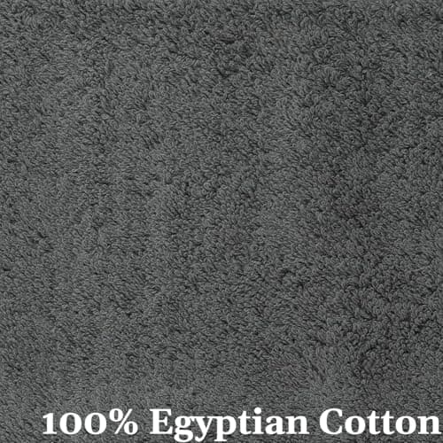 LoomTrove Pack of 2 Extra Large Jumbo Bath Sheets 100 x 200 cm 100% Egyptian Combed Cotton XL Towels Quick Dry Big Bath Sheet Super Soft Hotel Quality Towels Set (Charcoal Grey) — view 4