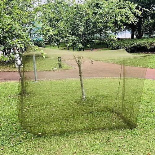 Risveglio Camping Mosquito Net with 6 Hanging Loops, Fine Mesh Travel Tent for Hiking BackPcsing Fishing, Army Green 200 * 90 * 180cm — view 6
