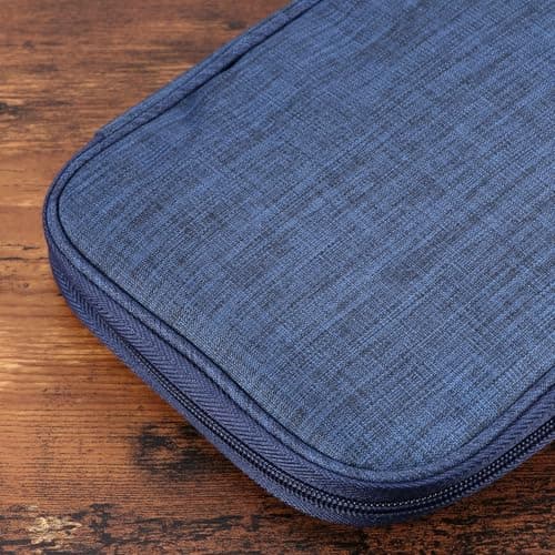 MUSISALY Digital Carrying Pouch in Navy Suitable for Travel and Daily Use Large Capacity Multi-function Portable Cable Storage Bag Organizer with Polyester Material for Mouse and Earphone — view 5