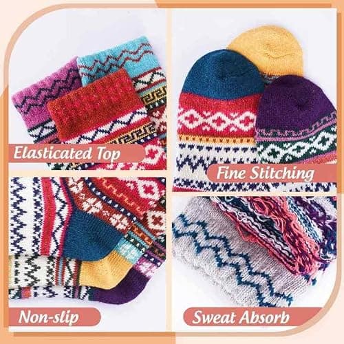 Thermal Winter Socks for Women - Warm Cozy Gift for Mom, Wife, Grandma, Sister - 4-7 Stocking Fillers and Christmas Presents — view 5