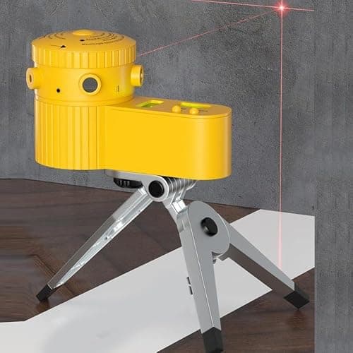 Magnetic Spirit Level Look Projector with Rotating Head Cross Spirit Level for DIY Projects Self-Levelling Pocket Spirit Level Set 15.5 x 10.5 cm Black — view 4