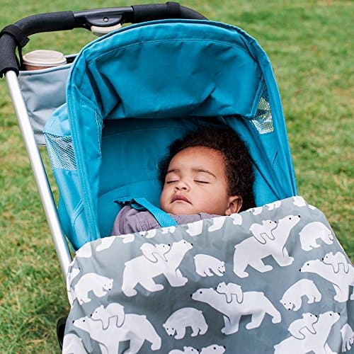 BundleBean - Babywearing Lightweight Raincover (Sage-Grey Polar Bear) - Waterproof & Windproof Baby Carrier, Includes Storage Bag, Silky-Soft Waterproof Fabric, Universal Fit, New Born to 4 Years Old — view 6