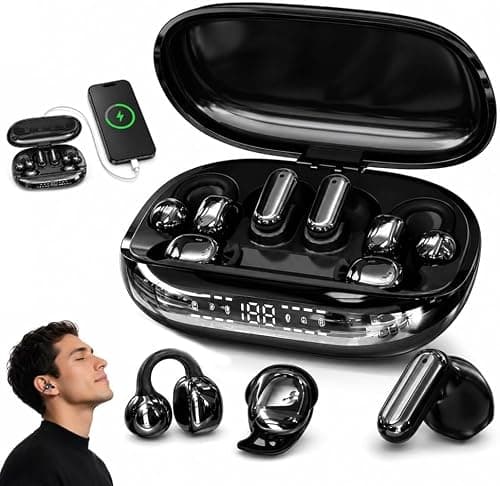 FLKWOP 3-in-1 Bluetooth Wireless Earbuds with Chargeable Power Bank Case