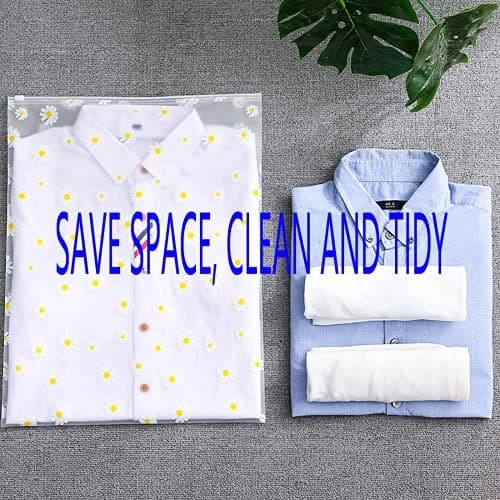 GAOHAN 10Pcs ZipLock Shoe Bags Multi-Purpose Daisy Print Travel Storage Bag — view 5