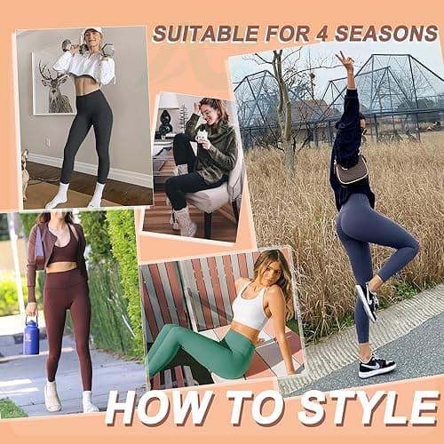 ACTINPUT Leggings for Women UK Soft High Waisted Tummy Control Leggings with Pockets Gym Sports Workout Running Pilates Yoga Pants Ladies Elasticated Trousers for Women My Orders(Navy Blue,S-M) — view 5