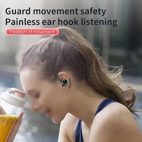 Noise Cancelling Headphones Wireless LED Display Black (White) — view 4