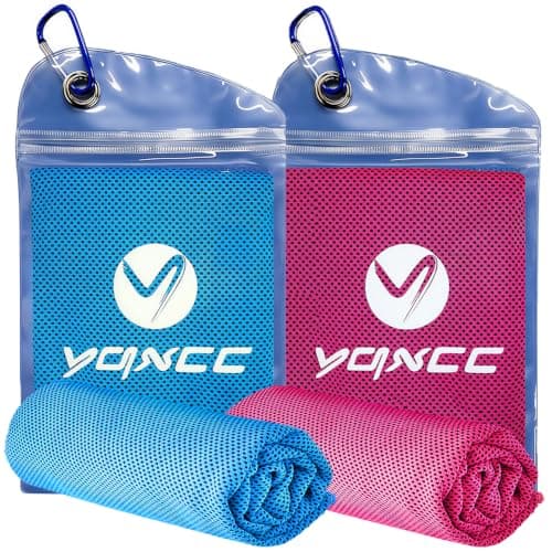 YQXCC 2 Pack Cooling Towels, 100x30 cm, Cool Towel for Neck & Face