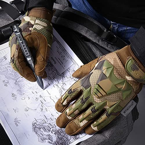 WTACTFUL Full Finger Gloves for Motorbike Motorcycle Riding Cycling Bicycle Hunting Hiking Riding Work Climbing Camping Driving Men's Gloves Camo S — view 6