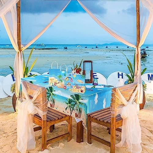 12P Summer Beach Gifts Paper Bags with Handles,Swimming Pool Theme Paper Kraft Paper Gift Bags for Smmer Pool Gift Boxe,Hawaii Candy Treat Goodie Bags for Baby Shower Birthday Pool Party Accessories — view 5