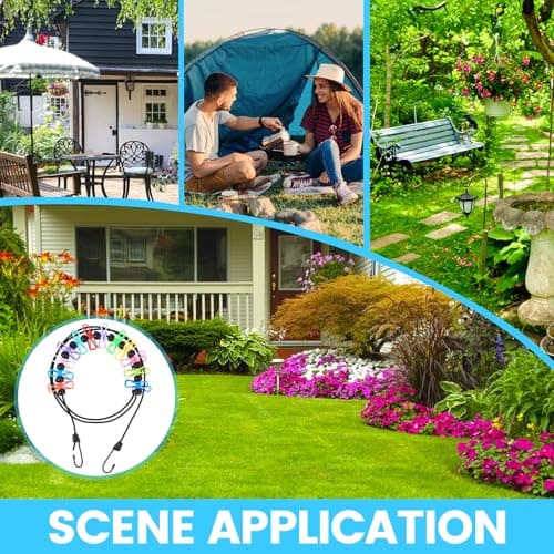 Travel Washing Line with Pegs,1.8 M-3 M Portable Clothes Lines, Camping peg — view 4