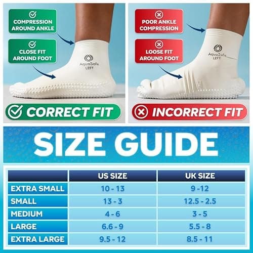 Verruca Socks for Kids Swimming, 100% Latex Swim Socks for Kids & Adults — view 2