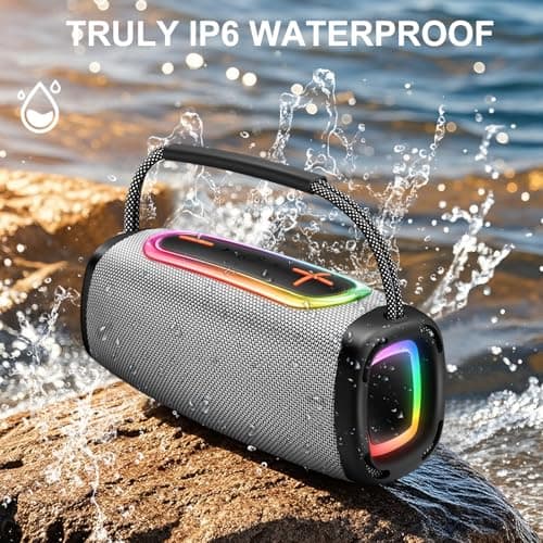 2026 New Bluetooth Speaker, 60W Portable Speaker with 36 Hour Playtime, 6000mah Speakers Wireless Bluetooth 5.4 with Louder Volume & Enhanced Bass, Built-In Mic, Stereo Sound , Outdoor/Party/Gifts — view 3