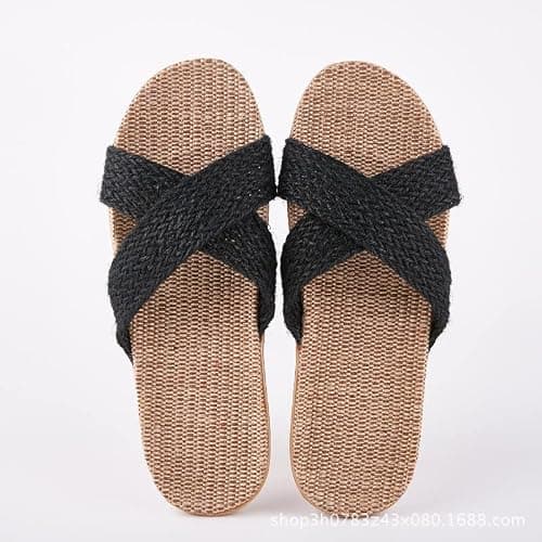 Women's Bohemian Rhinestone Flat Flip Flop Sandals with Foldable Design for Summer Casual Wear, Comfortable Slip-On Slippers for Beach and Daily Use (Black, 10) — view 6