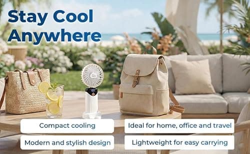 DIY TECH UK - CoolBlast Max - 4 in 1 Handheld Rechargeable Fan - 5 Speed — view 5