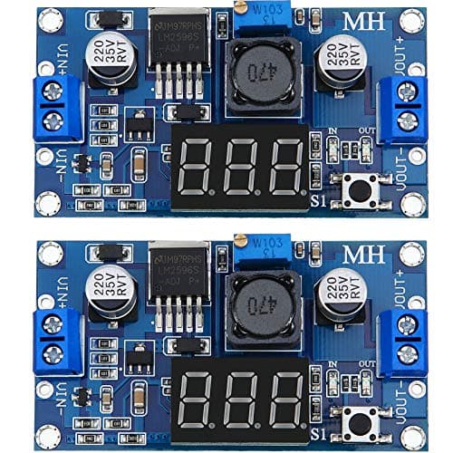 DC-DC Buck Converter Modules LM2596S Adjustable Voltage Regulator, 2 Pcs