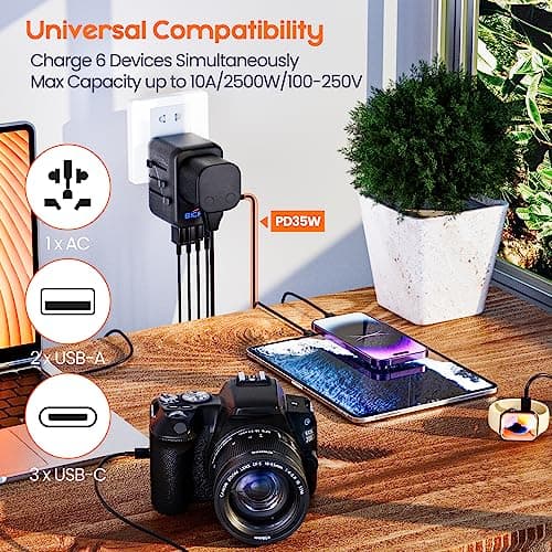 Bigfish Universal Travel Adapter with 35W USB-C PD Fast Charging (C3 Port) — view 4