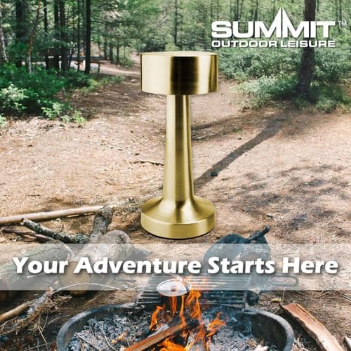 VFM e-Store - Touch Lamp Rechargeable 3 Light Settings - Camping, Travel Holiday Accessories for Summer - 10cm X 21cm Brushed Gold X 1 — view 5