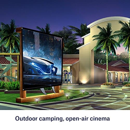 Richer-R Projector Screen,Rear Projection Screen 60-100 Inch Portable Foldable Non-crease Projector Curtain Screen 4:3 for Outdoor Camping Movie Open-air Cinema,White(100in) — view 2