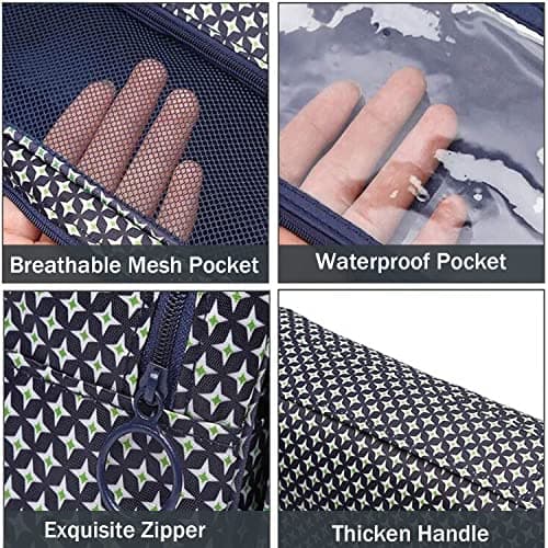 Travel Toiletry bag, Hanging Toiletries Wash Bag Makeup Cosmetic Organizer Bags for Women Girls Kids Waterproof Foldable (Leopard Print) — view 6