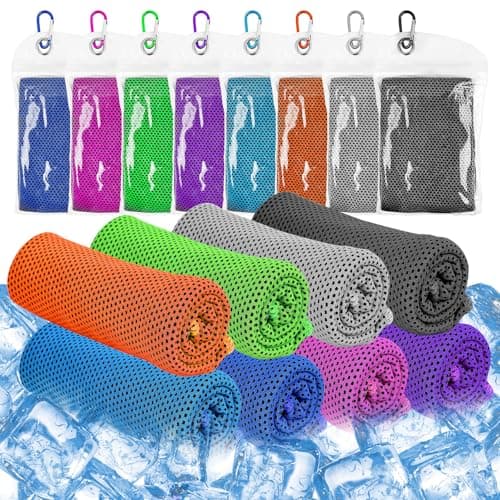 GOTRUST 8pcs Cooling Towels for Hot Weather, Cool Cold Towel Set, Ice Towel