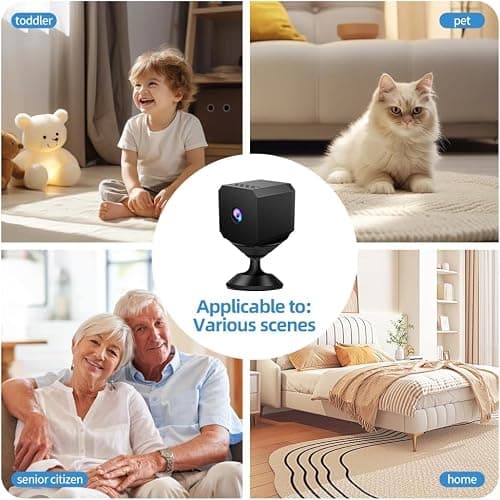 SHENMEILA 1080P HD Wireless WiFi Camera, Security Camera, Mini Security Camera with Night Vision, HD Portable WIFI Camera, Intelligent Motion Detection, App Controlled, Indoor Camera — view 5