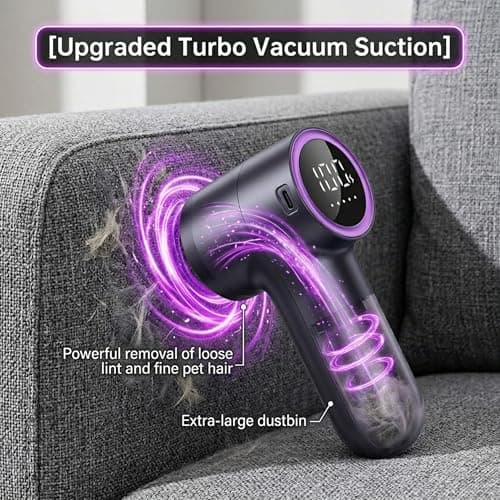 Electric Lint Bobble Remover Rechargeable Fabric Shaver, Clothes Debobbler & Jumper Fluff Defuzzer | Portable Travel Fuzz Ball Pill Cutter for Sweater Sofa Furniture, Cashmere Wool Knitwear Garment — view 5