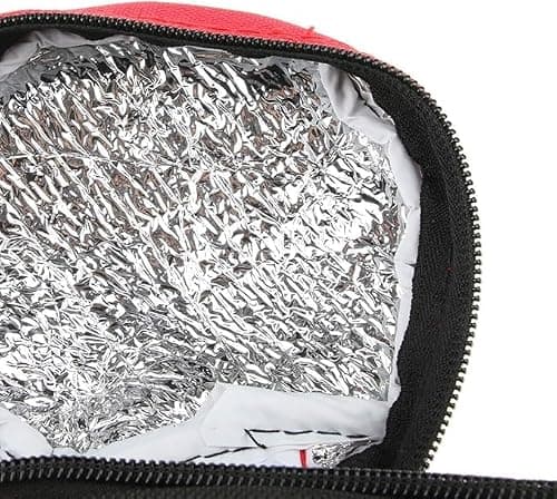 Chencunquangod 2L Waterproof Insulated Cooler Bag, Oxford Cloth Water Bottle Bag, Insulated Inner Keep Cool Carry Bag with Strap (Red) — view 4