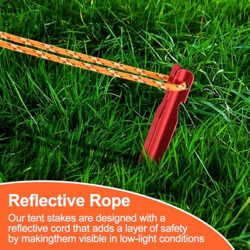 12 Pack Y Shape Aluminum Alloy Tent Stakes, 18cm Triangular Camping Pegs — view 5