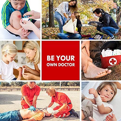 Mini First Aid Kit,108 PCS Small First Aid Kit Medical First Aid Kit Travel Size Includes Bandage Tablets Cotton Swabs First Aid Guid for Travel Home Cycling Hiking Camping Survival — view 4