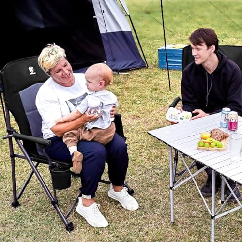 EVER ADVANCED Camping Chair for Adults Oversized 230KG for Heavy People — view 2