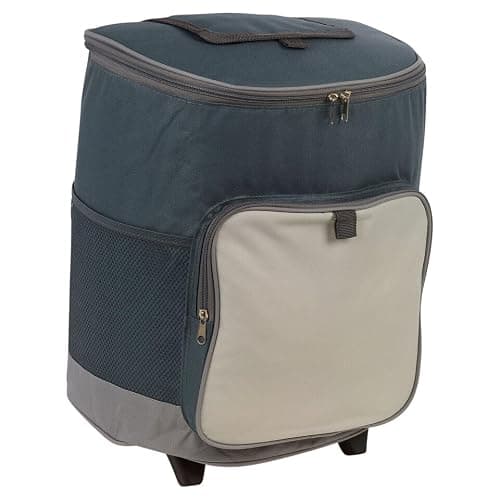 URBNLIVING 28L Insulated Cooler Bag on Wheels - Trolley Cart with Extendable Handle, Waterproof & Spacious, Front & Side Pockets - Perfect for Camping, BBQ, Picnic, Beach & Outdoor Adventures — view 2