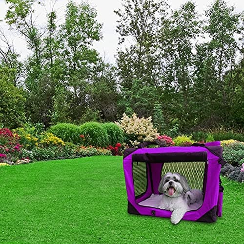 Petbarn Portable Soft Fabric Pet Carrier Folding Dog Cat Puppy Travel Transport Bag (Small, Purple) — view 5
