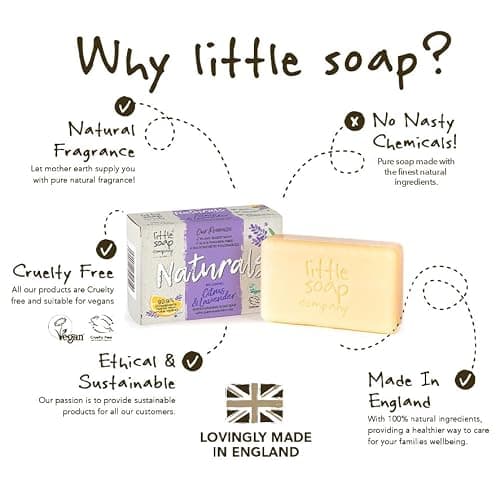 Little Soap Company Natural Range - Citrus & Lavender Soap Bar 100g | Vegan, Cruelty Free & Eco Friendly Body, Face & Hand Soap | Free from SLS & Parabens | Antibacterial with Cleansing Essential Oils — view 5